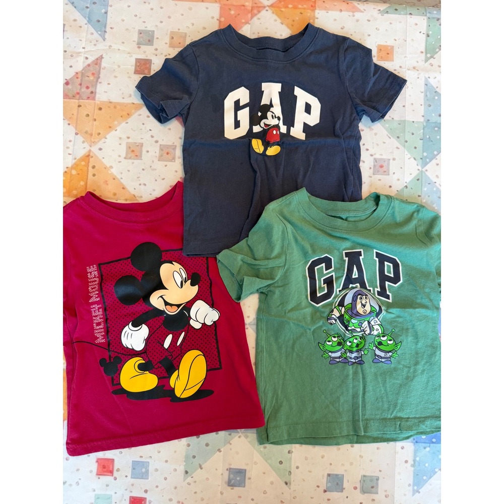 Baby Gap Disney Pixar Mickey Mouse Buzz Lightyear Graphic T-Shirt Lot 3T 3 Years